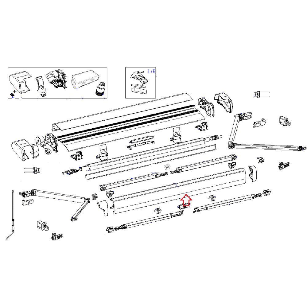 Thule 9200 Main Housing 230V LH Eindkap Geanodiseerd