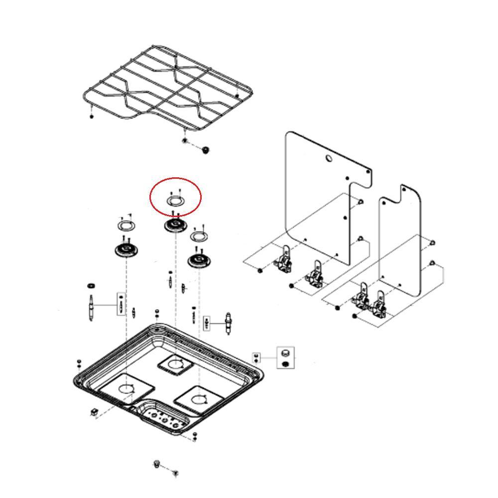 Dometic CE09-DF Hymer Branderdeksel kit (3pc)