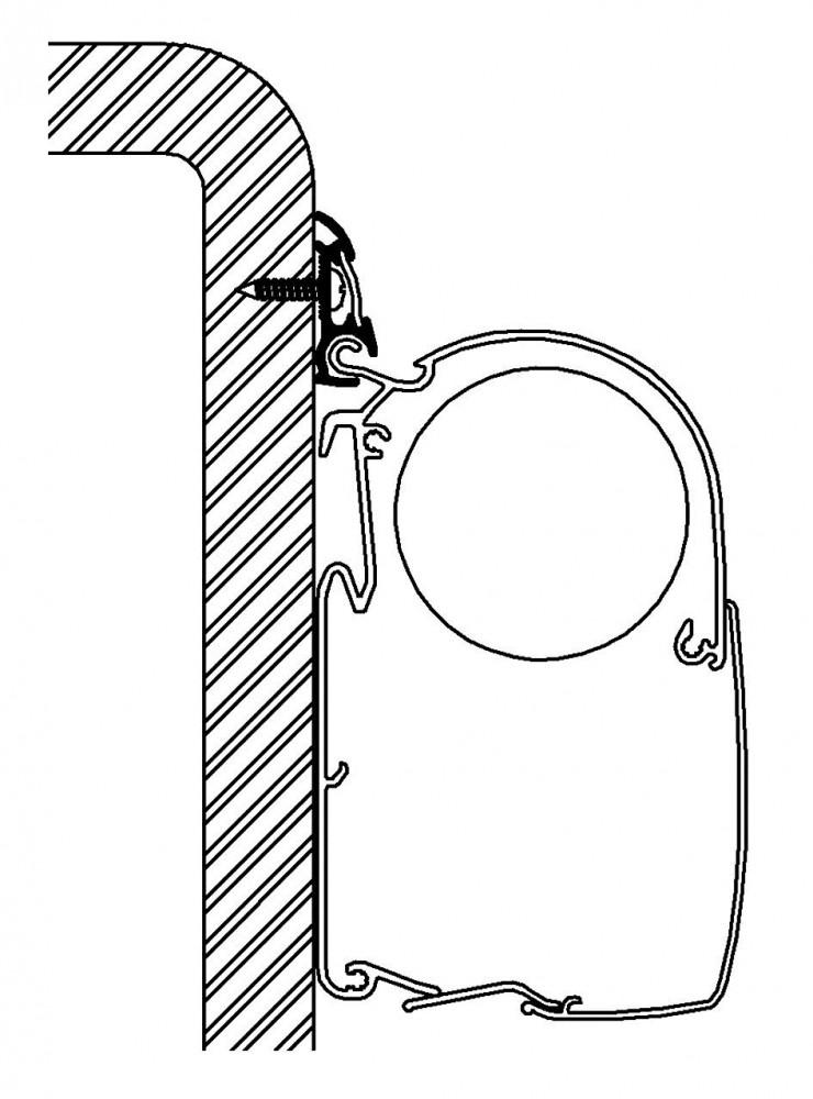 Thule Caravanrail Luxe Adapter 600
