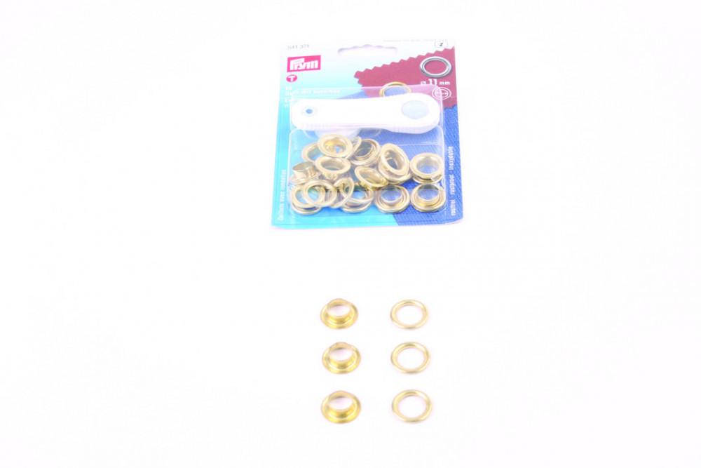 Zeilring koper incl. pons 11mm a 15st