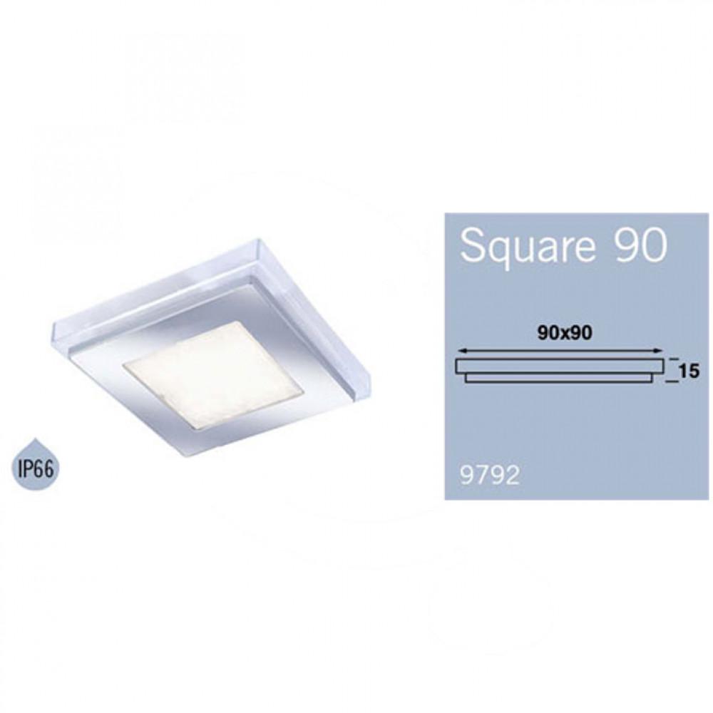 Frilight Opbouwspot Square 90 2W 9 LED's Chroom