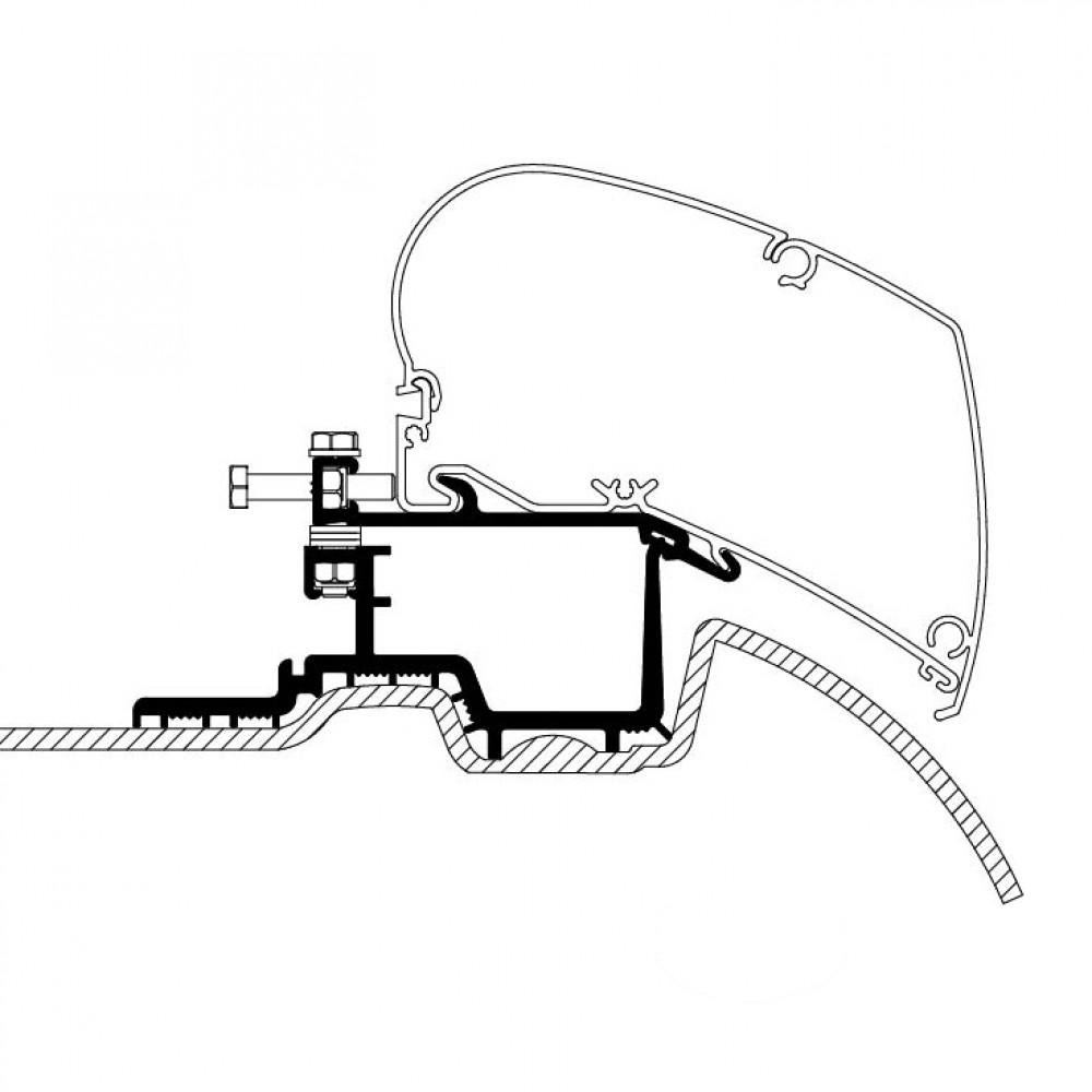 Thule Mercedes Sprinter >2007/VW Crafter Adapter 2007-2016 zonder Rail