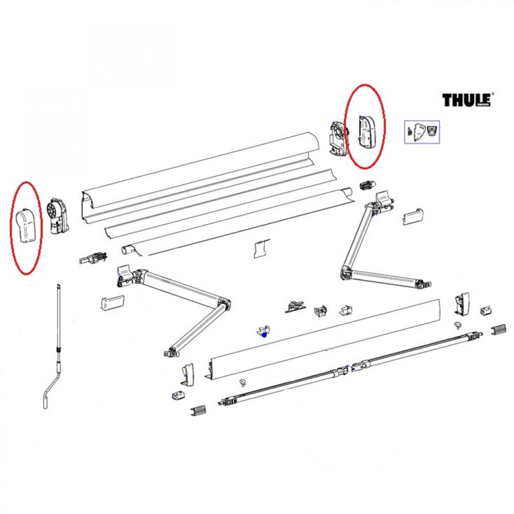 Thule Eindkap Vaste Bak 4900 Geanodiseerd