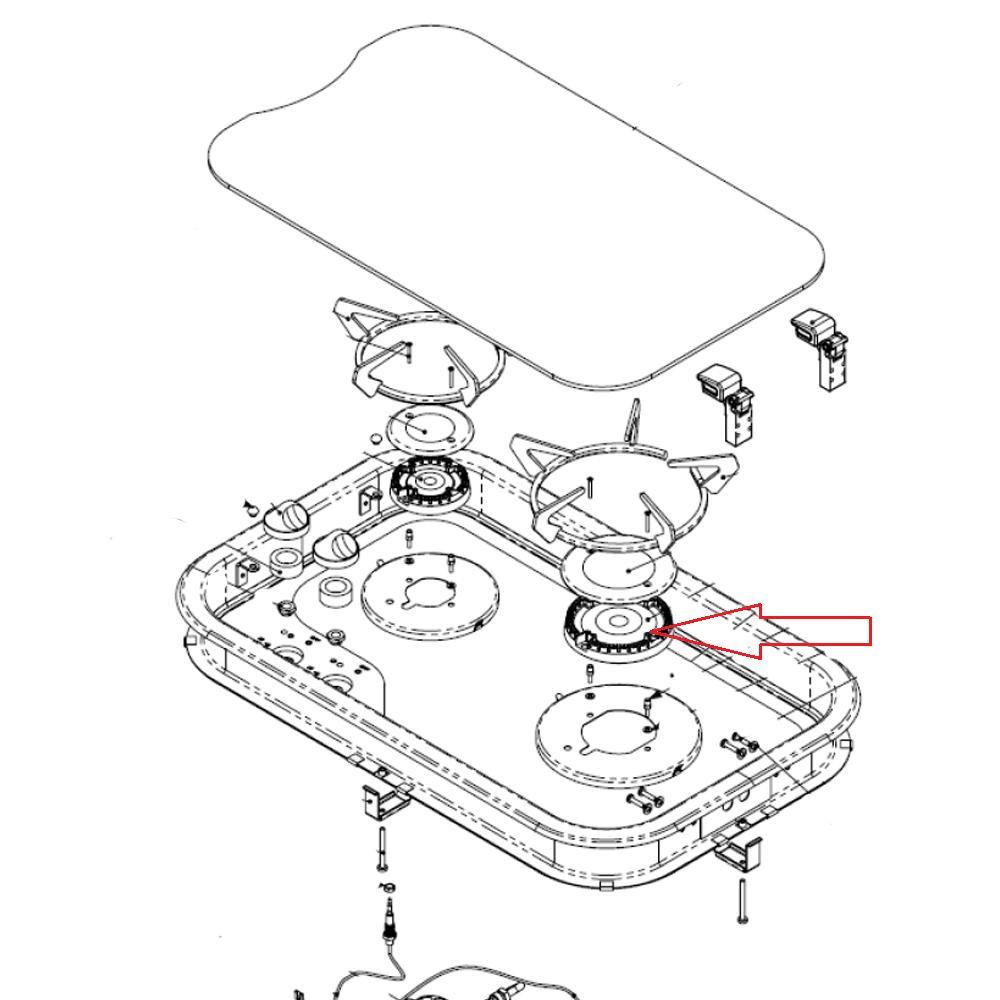 Thetford Hob 165 Vlamverdeler
