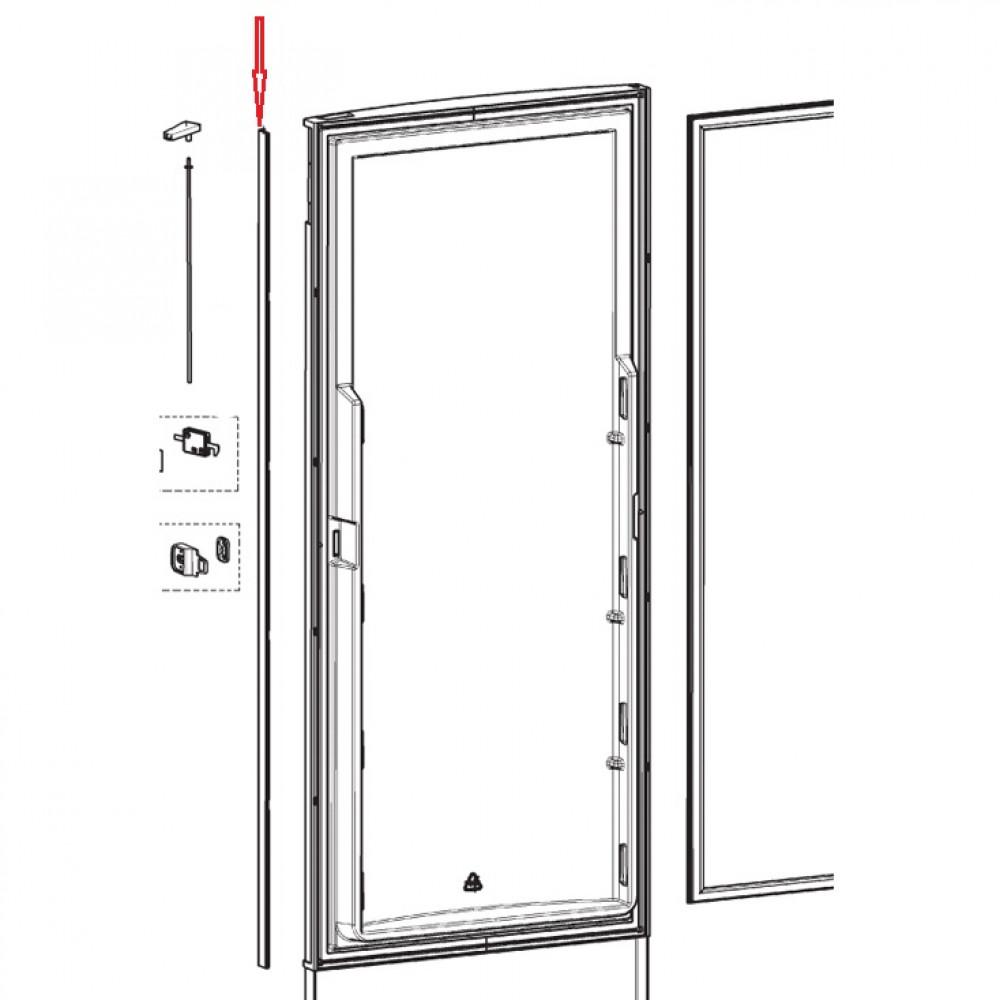 Afdeklijst deur zwart/grijs RML8551