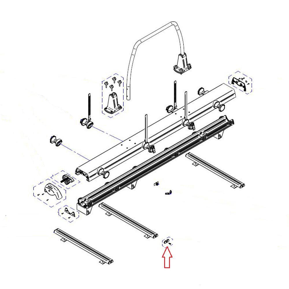 Thule VeloSlide Cap Mounting Rail 6 stuks