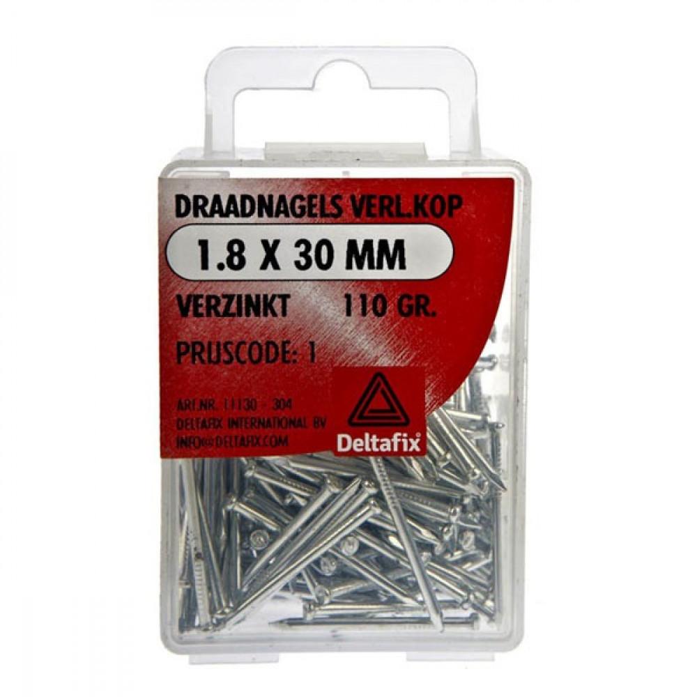 Draadnagels Verloren Kop 1.8x30mm Verzinkt