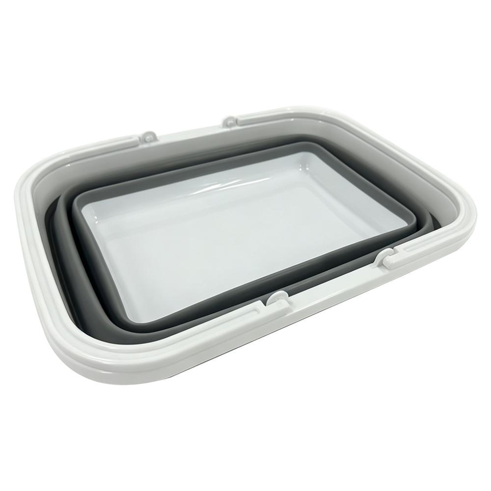 ViaMondo Mand met Hengsels Opvouwbaar Grijs/Wit 9.5L