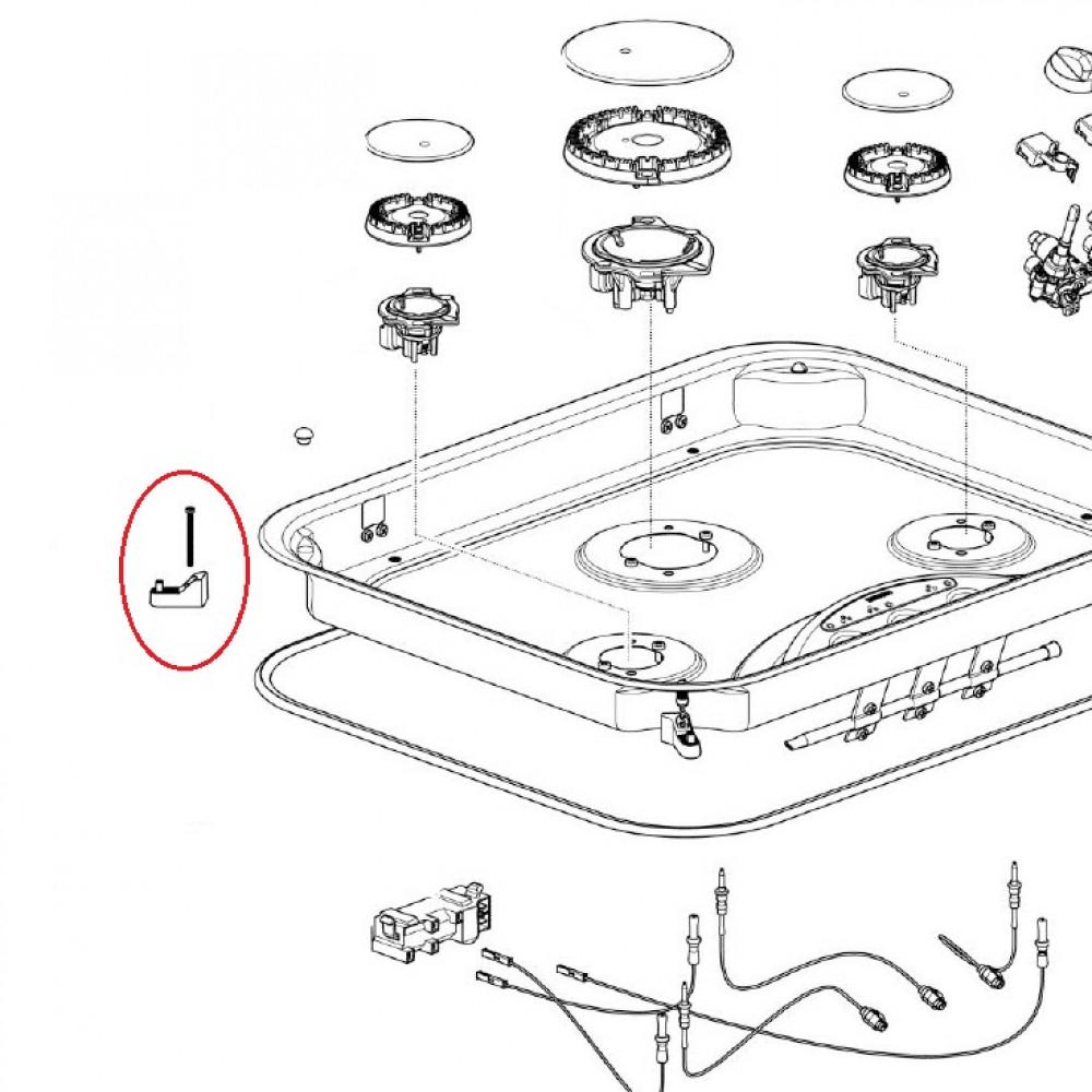 Thetford Hob 0118  Bevestigngspunt zwart