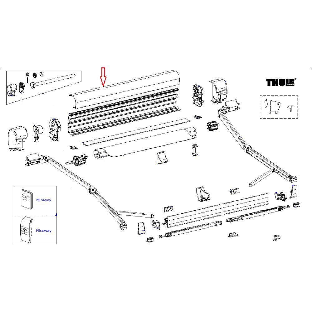 Thule 8000 Roofhousing 600 RAL9002