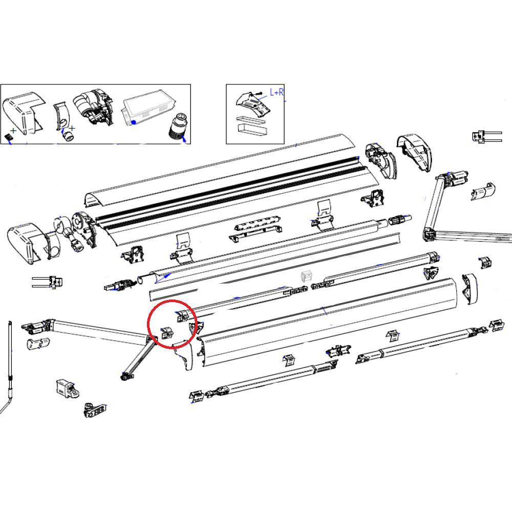 Thule 6300 Eindkap Tension Arm LH+RH