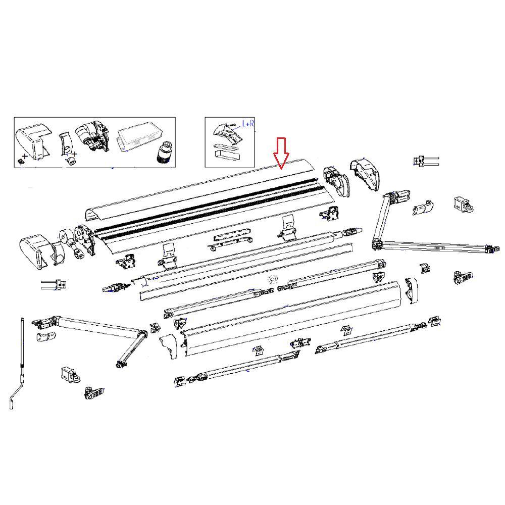 Thule 6300 Cover Housing 3.25m Geanodiseerd