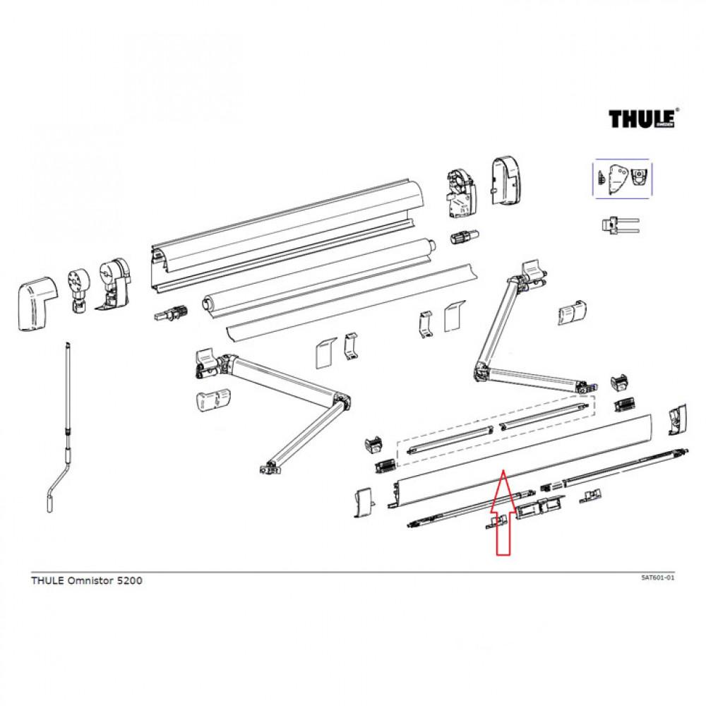 Thule Lead Rail 5200 3.50 Wit