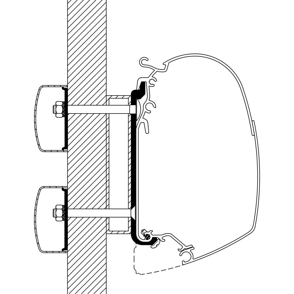 Thule Dethleffs Globebus Adapter 8000 400-600