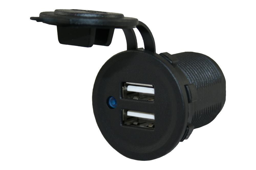 Power Line Contactdoos USB Lader 2x2.4A