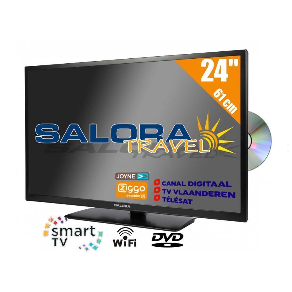 Carpoint Salora 24 Inch Travel LED TV 12/230V Smart Wifi DVD