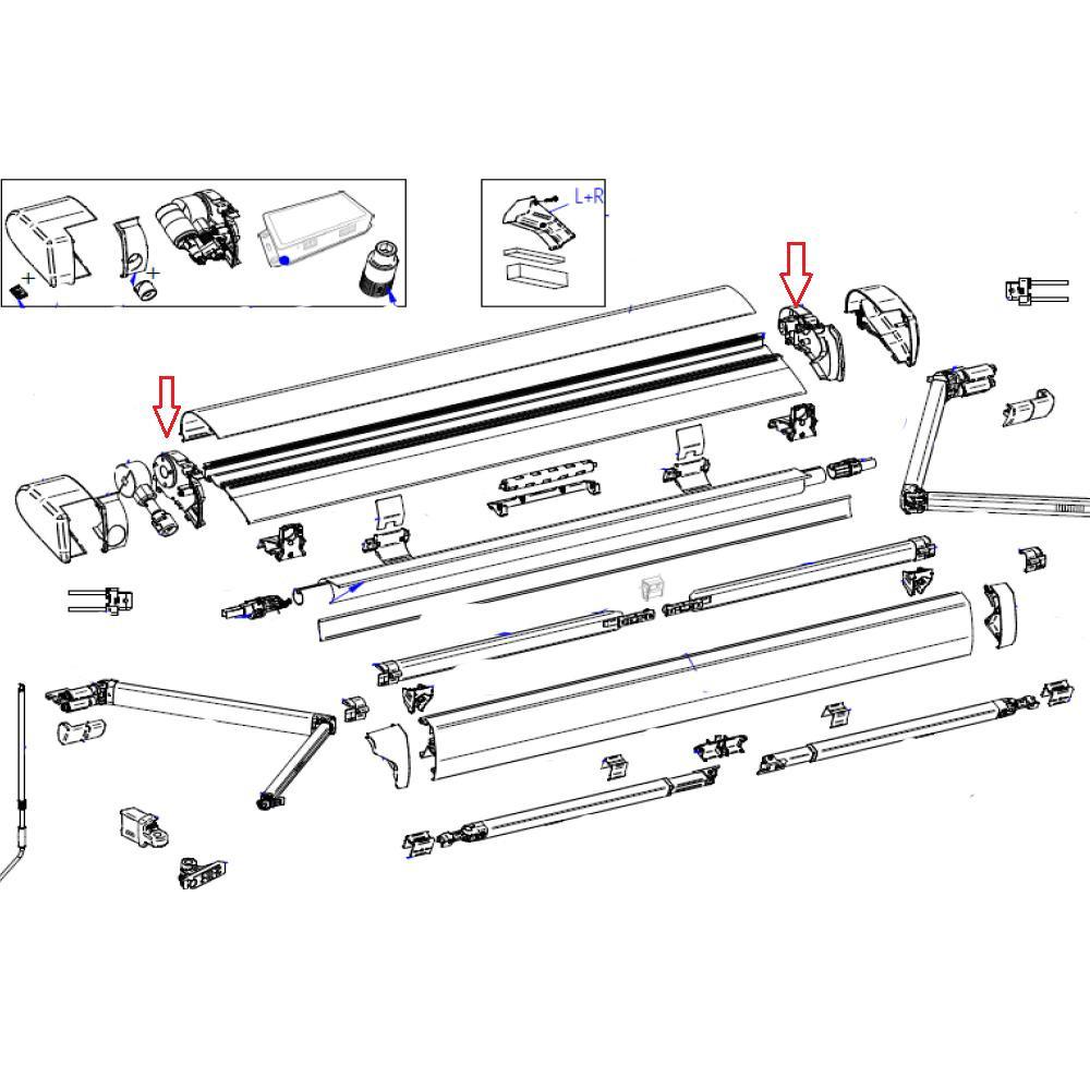 Thule 6300 Binnenkap LH+RH Antraciet