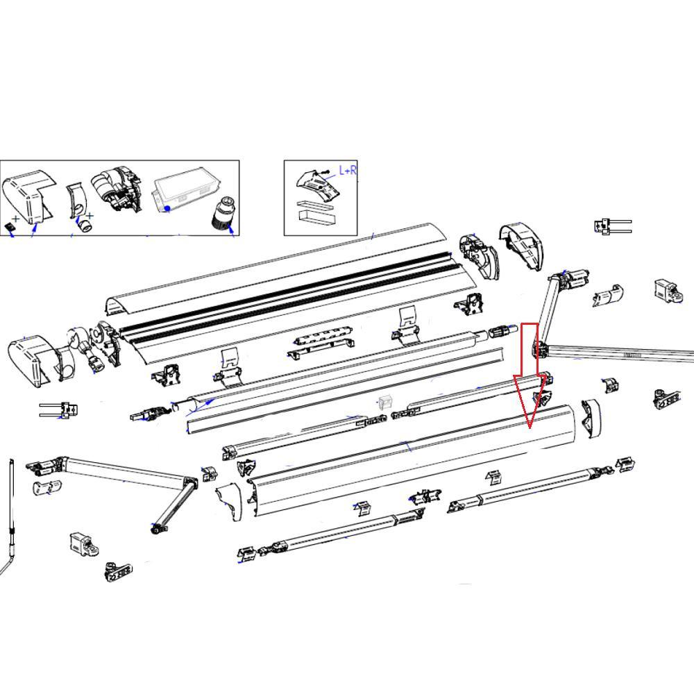 Thule 6300 Lead Rail 5.00 Wit