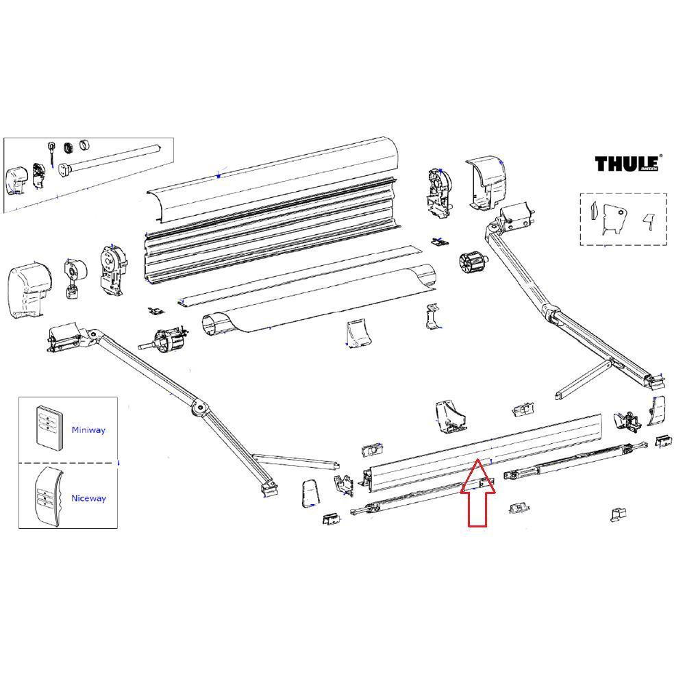 Thule 8000 Leadrail 5.50 Antraciet