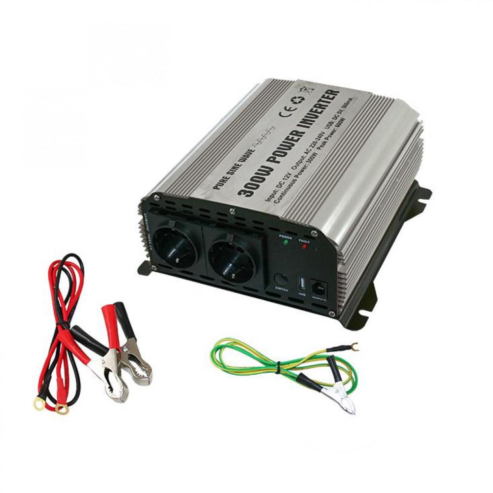 Pure Sinus Omvormer 300W 12V-230V