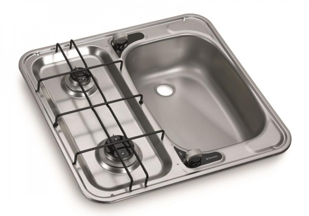 Dometic 2-Pits Kookplaat met Spoelbak Rechts HS2460R