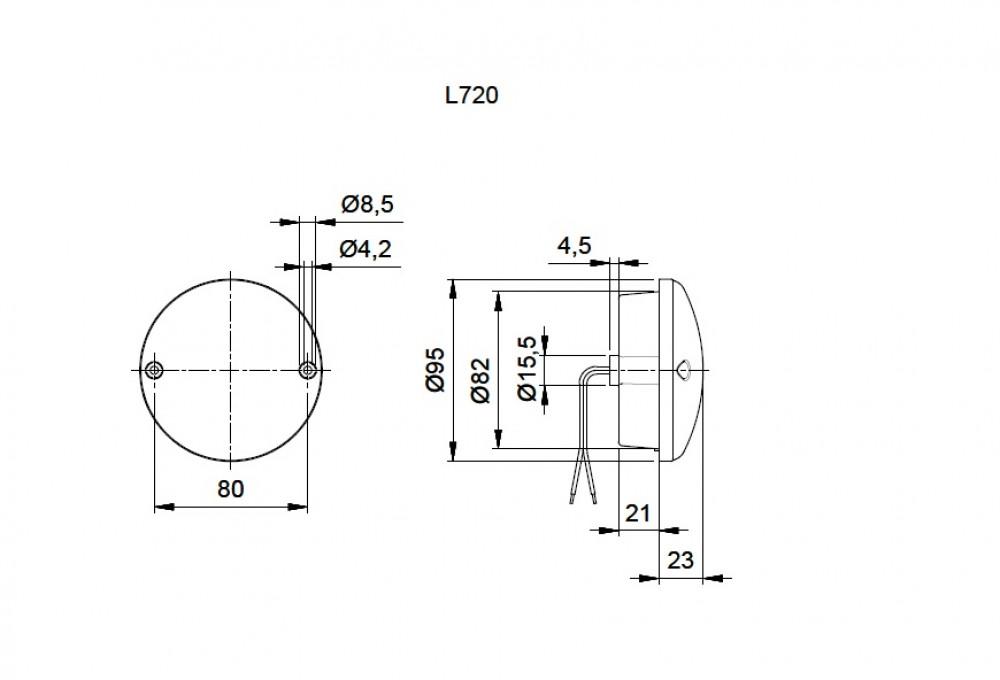 Jokon Achterlicht LED 720 Inbouw Rond