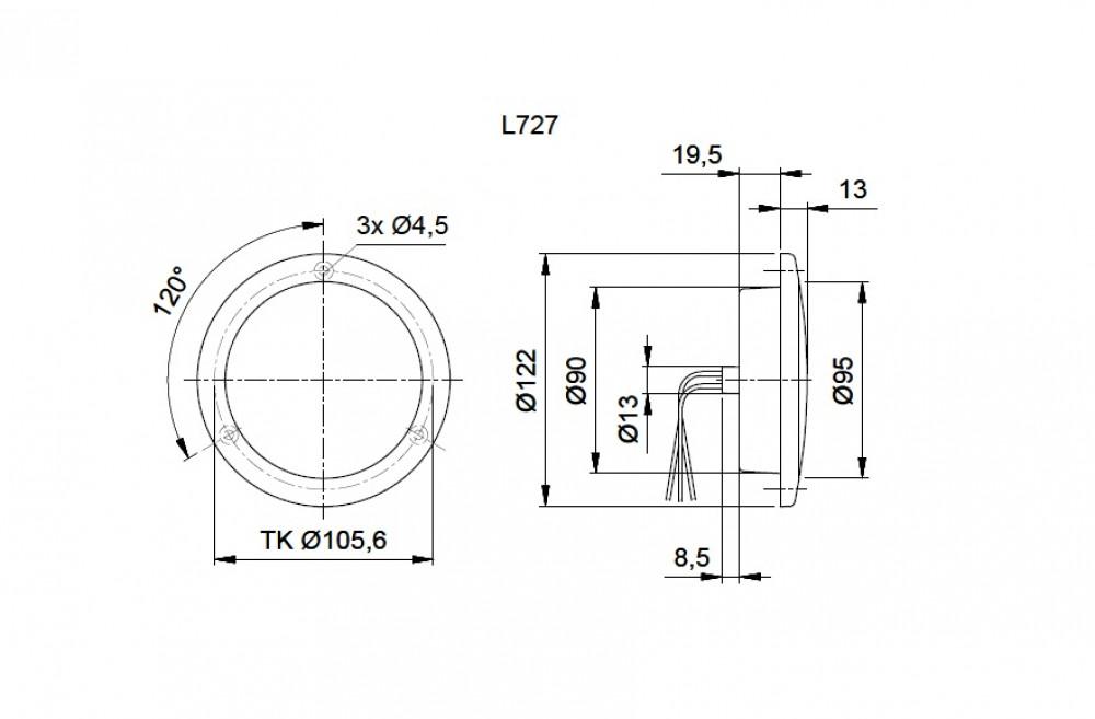 Jokon Mistlicht LED 727 Rond Wit