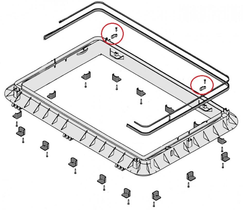 Dometic Heki 2 Afstandshouder met schroeven