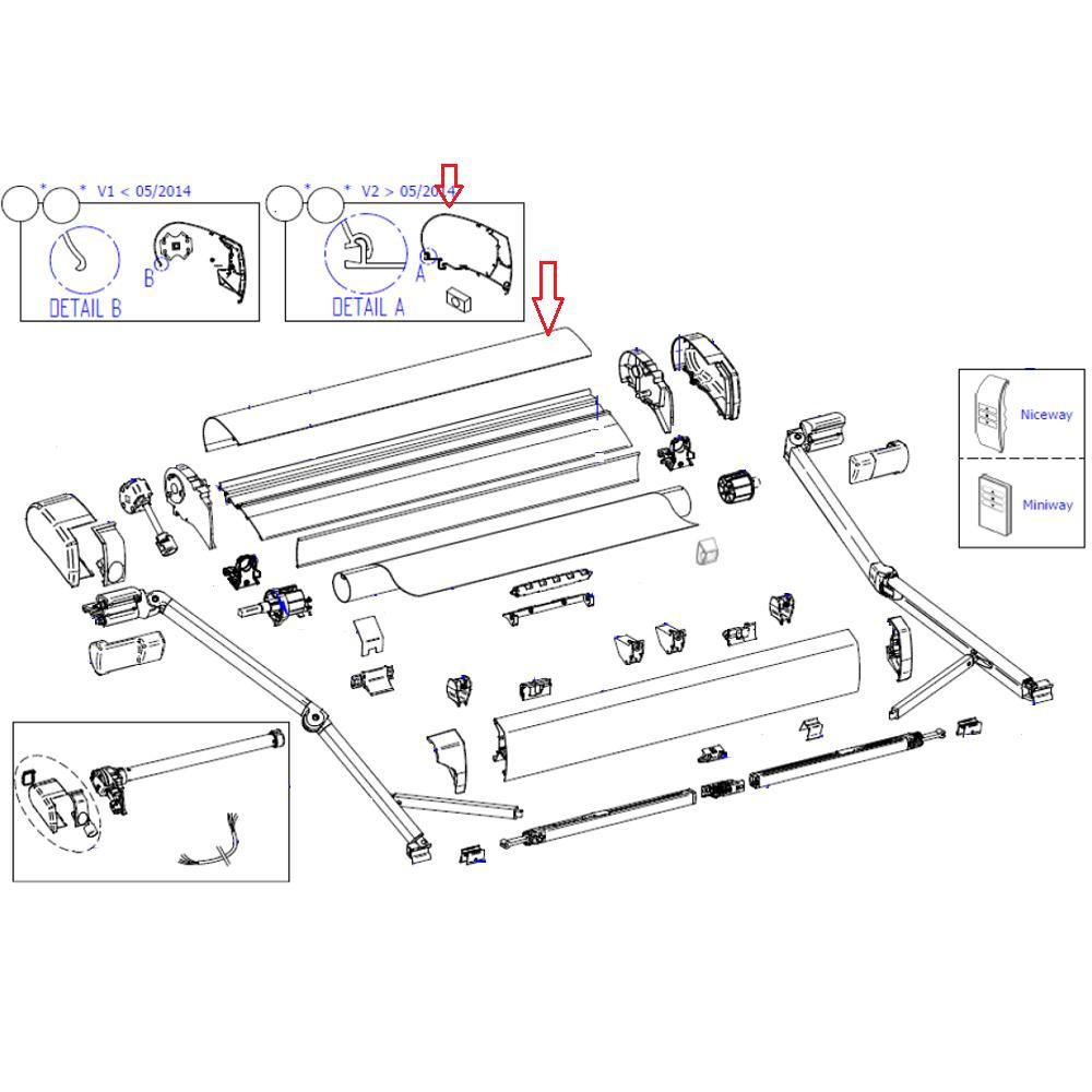 Thule 9200 Cover Housing 550m >05-2014 Wit