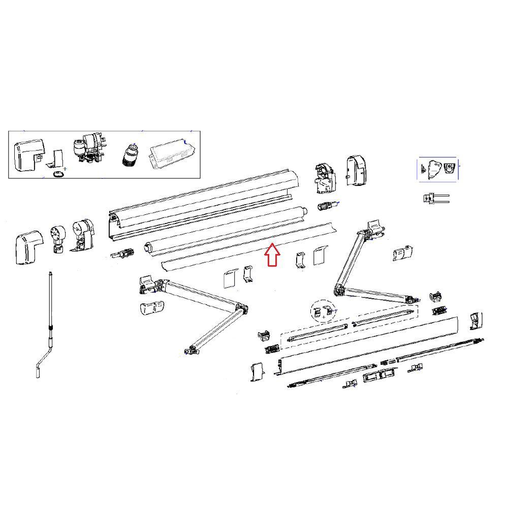 Thule Support Roller Tube Aluminium 5200 3.50