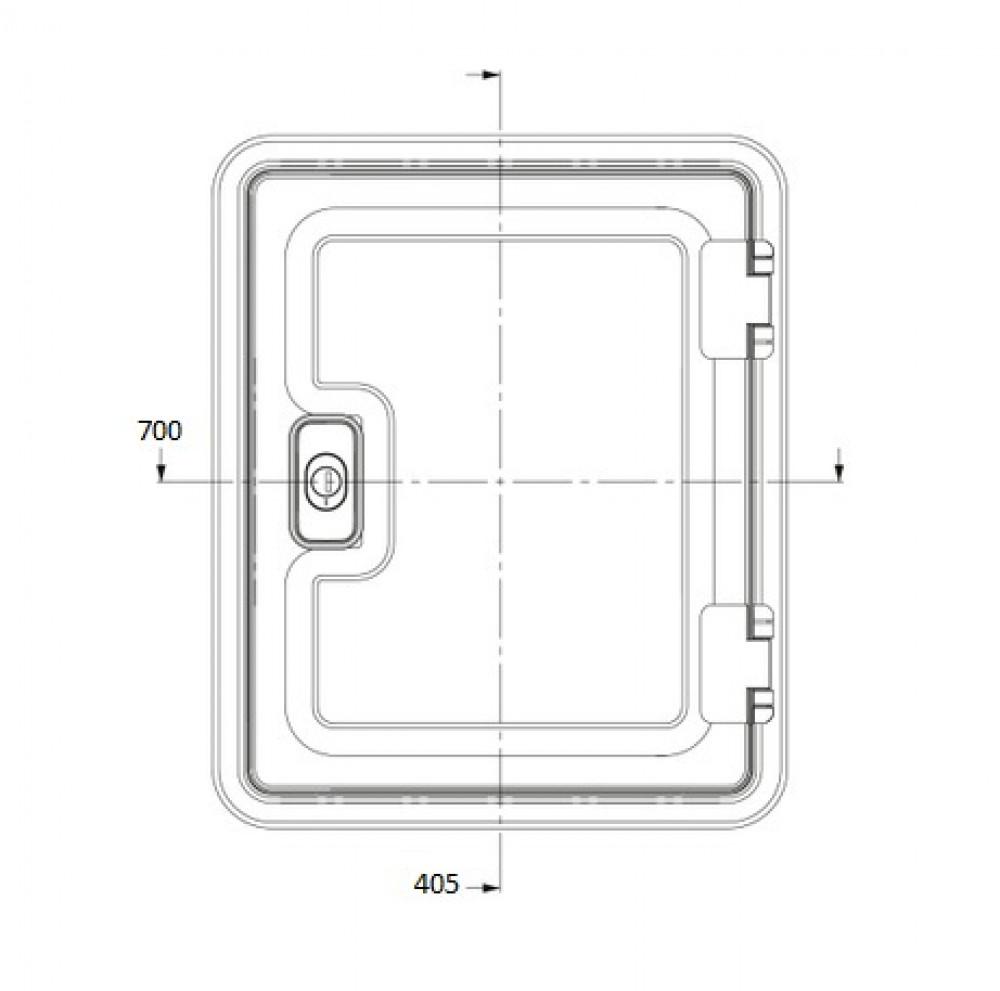 Dometic Serviceluik SK4 70x40.5cm Wit