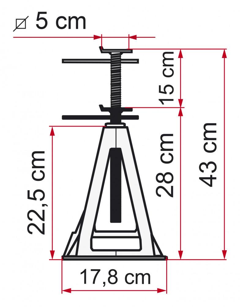 Fiamma Assteunen Aluminium 4st.