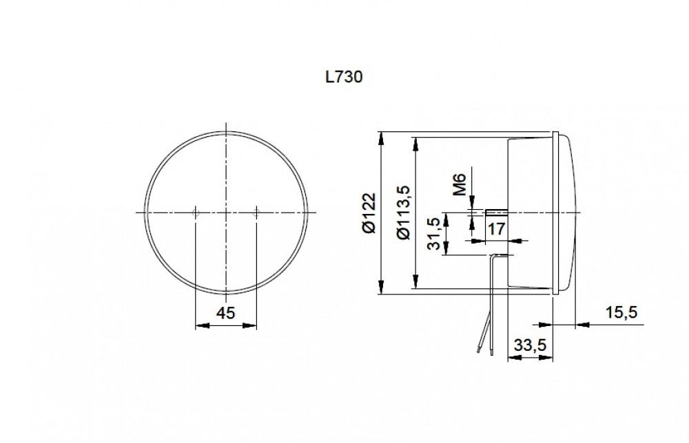 Jokon Mistlicht LED 730 Rond Rood