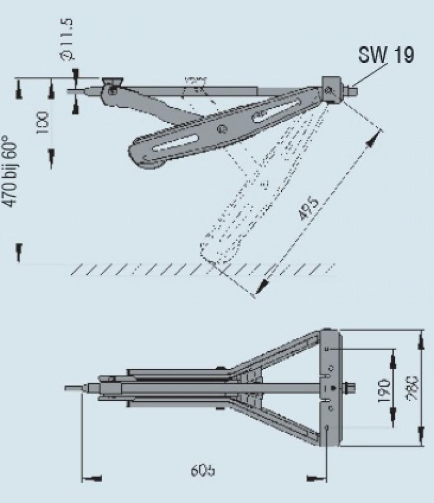 AL-KO Uitdraaisteun 1000 kg