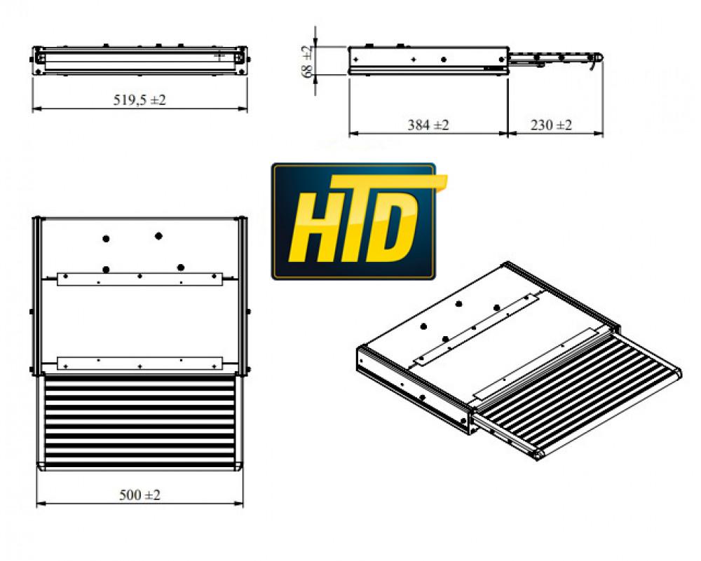 HTD Uitschuifbare Opstap 500 LED