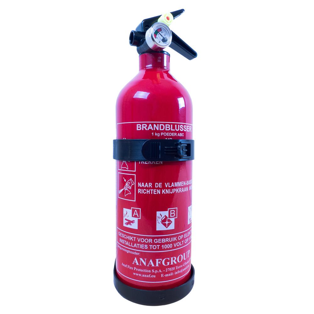 Brandblusser 1 kg met manometer met Belgie keur