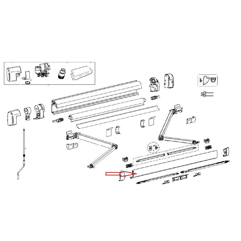 Thule Lead Rail 5200 2.60 Antraciet