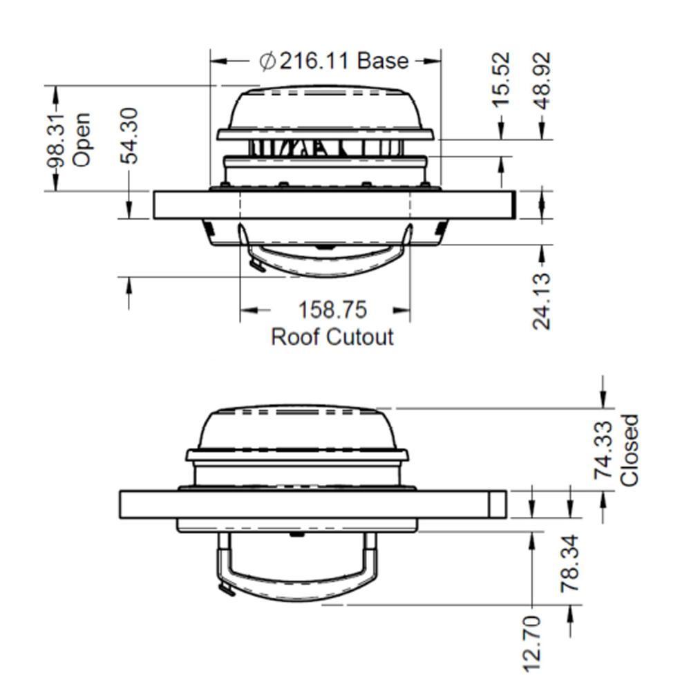 MaxxFan Dome Wit LED