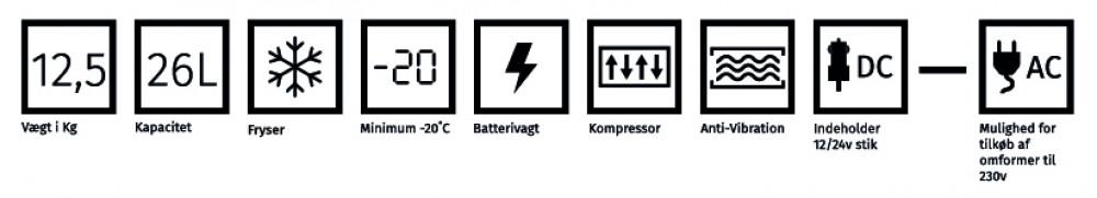FMT Fridge Q26 Compressor Koelbox 26L 12/24V