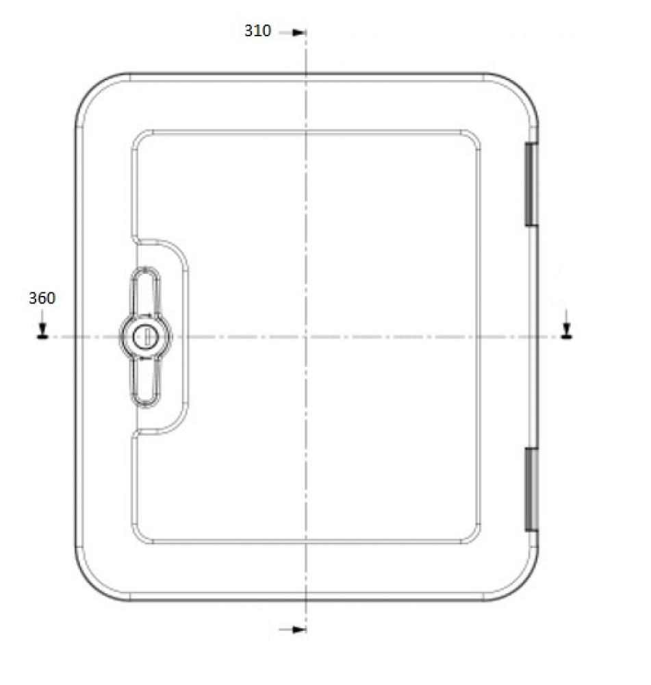 Dometic Serviceluik SK5 36x31cm Wit